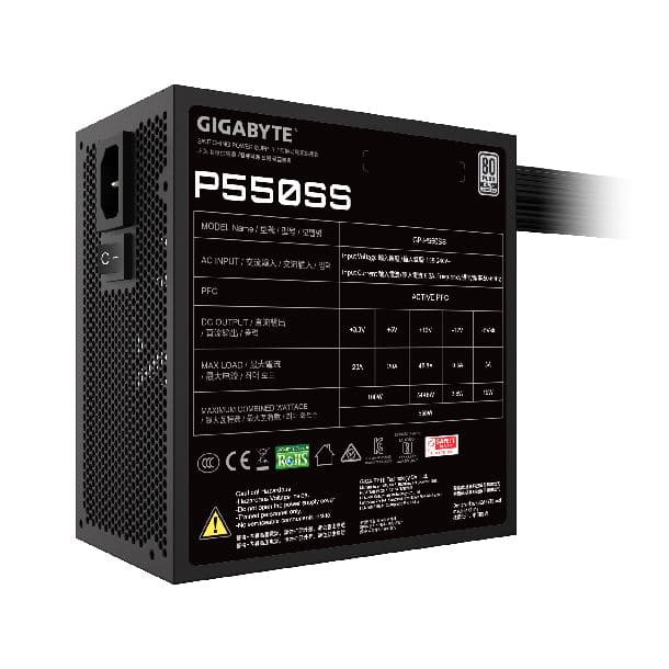FUENTE 550W GIGABYTE GP-P550SS 80 PLUS SILVER