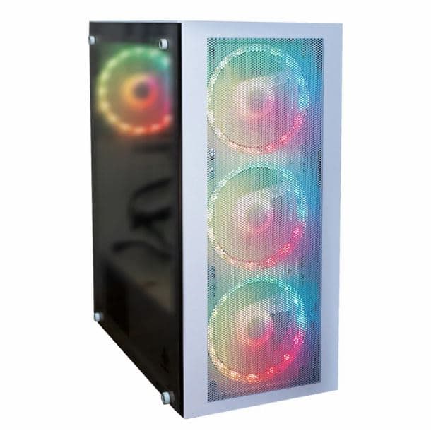 GABINETE EAGLE WARRIOR CG-20AA 4FAN ARGB WHITE
