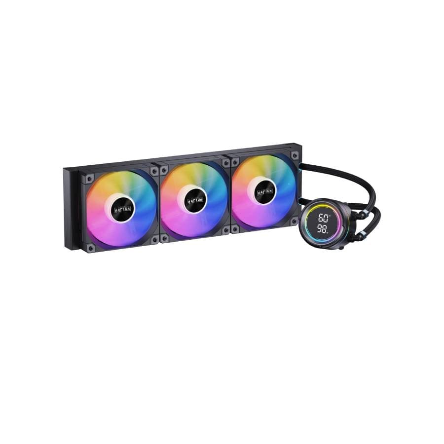 Water Cooling Raptor Aqua Pro 360 Display 3x CPU Cooler 360mm Negro