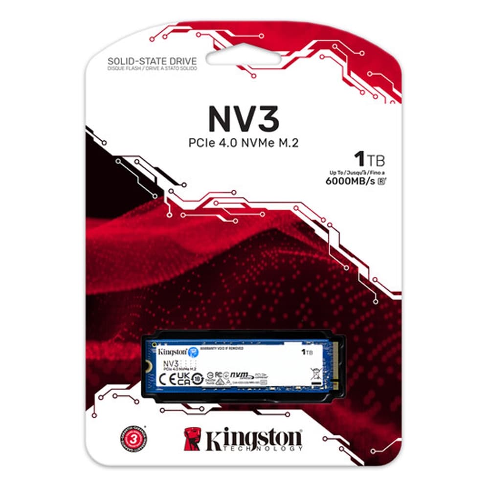 DISCO SOLIDO SSD M2 KINGSTON NVME 1TB NV3 PCIE 4.0 6000MB/S