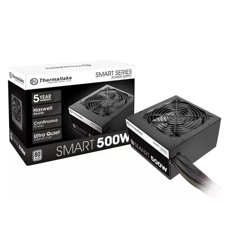 FUENTE THERMALTAKE SMART 500W WHITE 80 PLUS