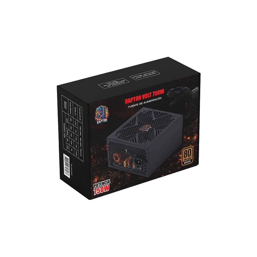 FUENTE RAPTOR VOLT 750W 80 Plus Bronze