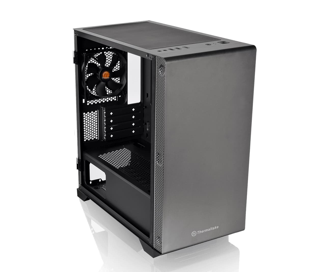 GABINETE THERMALTAKE S100 MID TOWER TG FAN X1 BLACK
