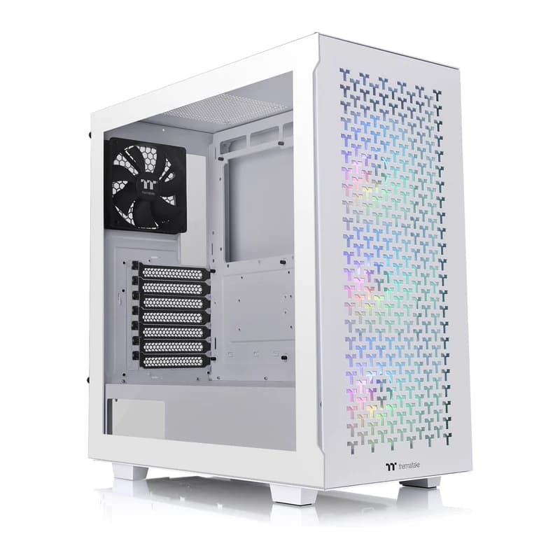 GABINETE TT V350 MID-TOWER TG FAN X3 ARGB + FAN X1 SNOW WHITE