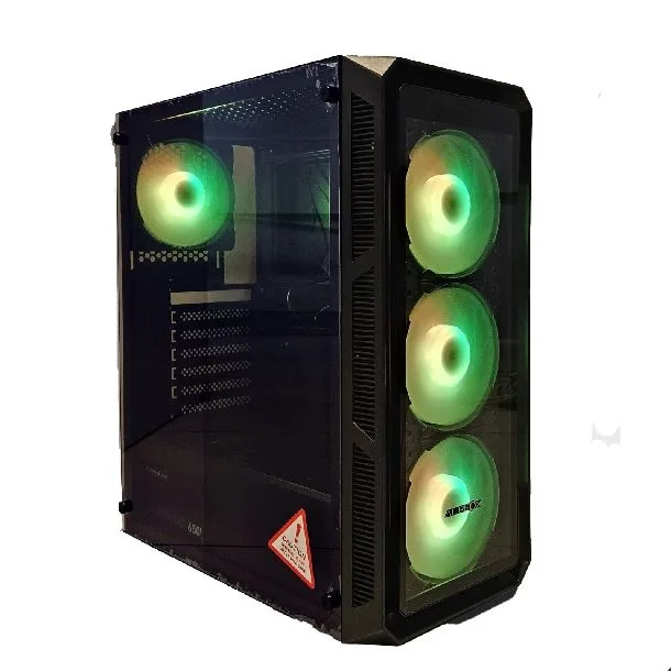 GABINETE GAMER AUREOX RHEA ARX 400G BLACK ARGB