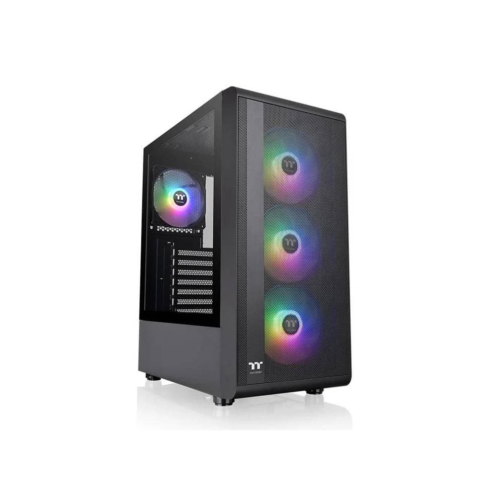 GABINETE GAMER THERMALTAKE S200 PLUS ARGB FAN X4 BLACK