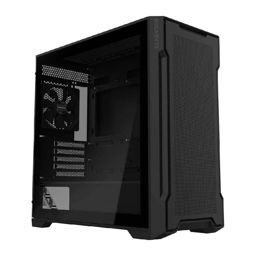 Gabinete Gigabyte C102 Glass TG Mid-Tower Fan x2 Black