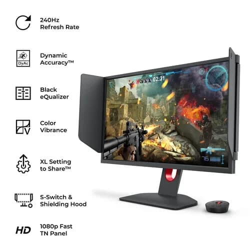MONITOR GAMER LED 24.5 ZOWIE XL2546 K DARK GREY 240 HZ