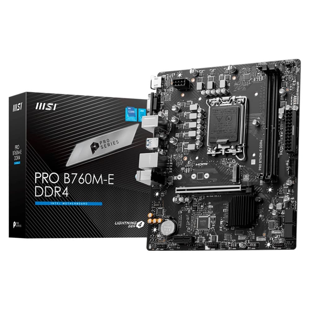 MOTHER MSI PRO B760M-E DDR4 1700 (12va/13va/14va Gen)