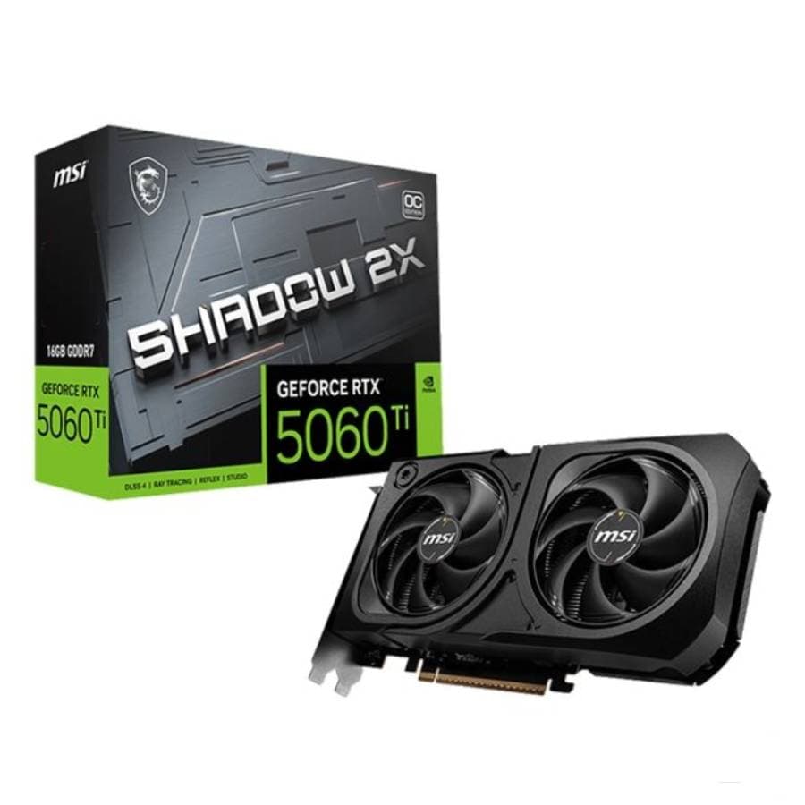 PLACA DE VIDEO MSI GEFORCE RTX 5060 Ti SHADOW 2X PLUS 8G
