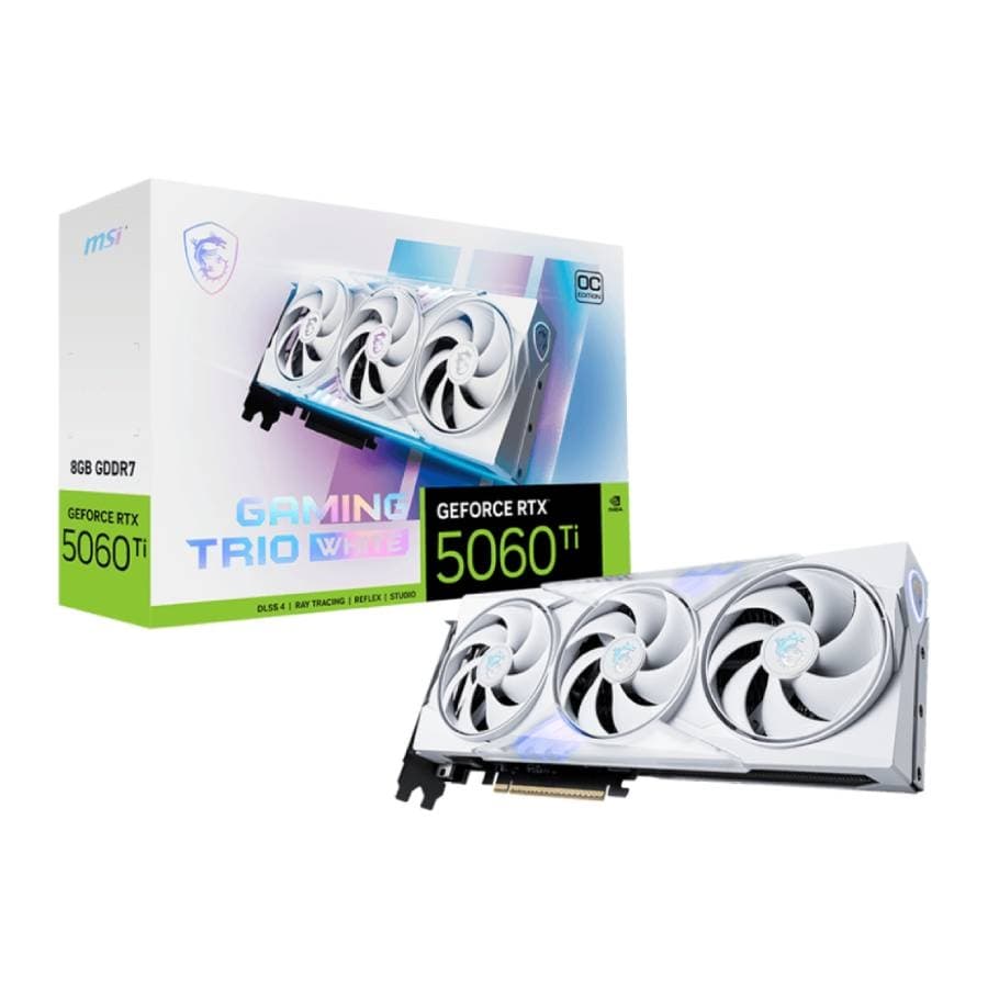 VGA MSI GeForce RTX 5060 Ti 8G GAMING TRIO OC WHITE