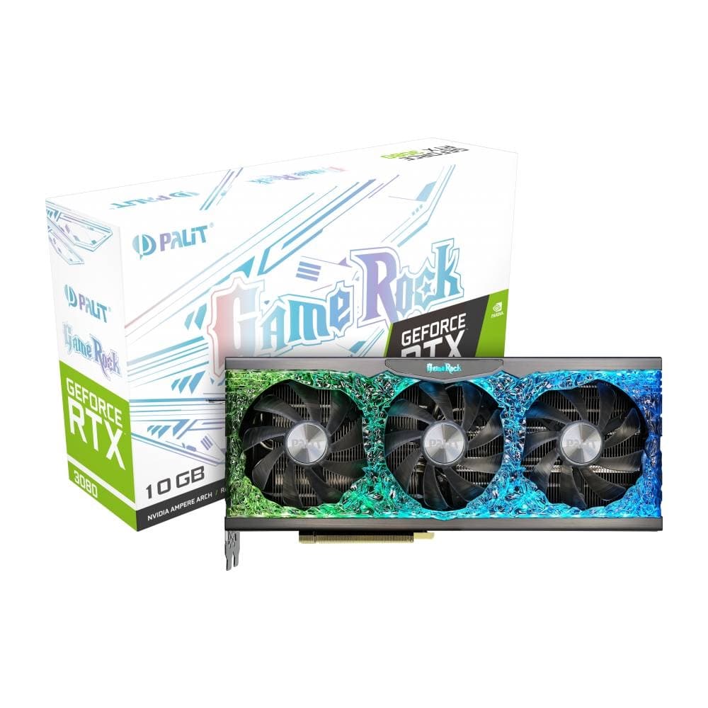 OUTLET PLACA DE VIDEO RTX 3080 10GB PALIT GAME ROCK SIN CAJA (USADA)