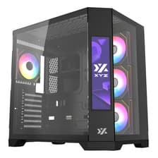 Gabinete Xyz Neutron Black C/ 4 AURAX 120mm A-rgb +PWM+ RGB CONTROLADOR C/ Pantalla Led