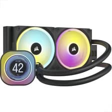 Enfriador De Agua Corsair Icue Link H100i Lcd Rgb 240 Mm Negro