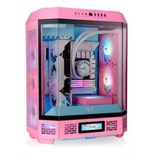 Gabinete Tt The Tower 600 Mid-tower Tg Fan X2 Bubble Pink - Rosa