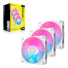 Kit De Ventilador Triple Corsair Icue Link Rx120 120mm White Led Rgb