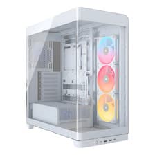 Gabinete Corsair Frame 4500x Lx-r Rgb Icue Link Fan X3 Tg Wh Blanco