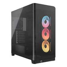 Gabinete Corsair Frame 4500x Lx-r Rgb Icue Link Fan X3 Tg Negro