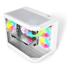 Solarmax Gabinete Gamer Cm-w951 Sin Fuente Blanco C/ 3 Coolers 120mm Argb