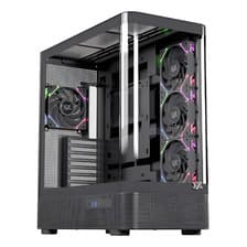 Gabinete Xyz Quantum Black Panoramic C/4 Coolers Vortex A-RGB+PWM A-RGB Controller