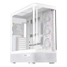 Gabinete Xyz Quantum White Panoramic C/4 Coolers Vortex A-RGB+PWM A-RGB Controller