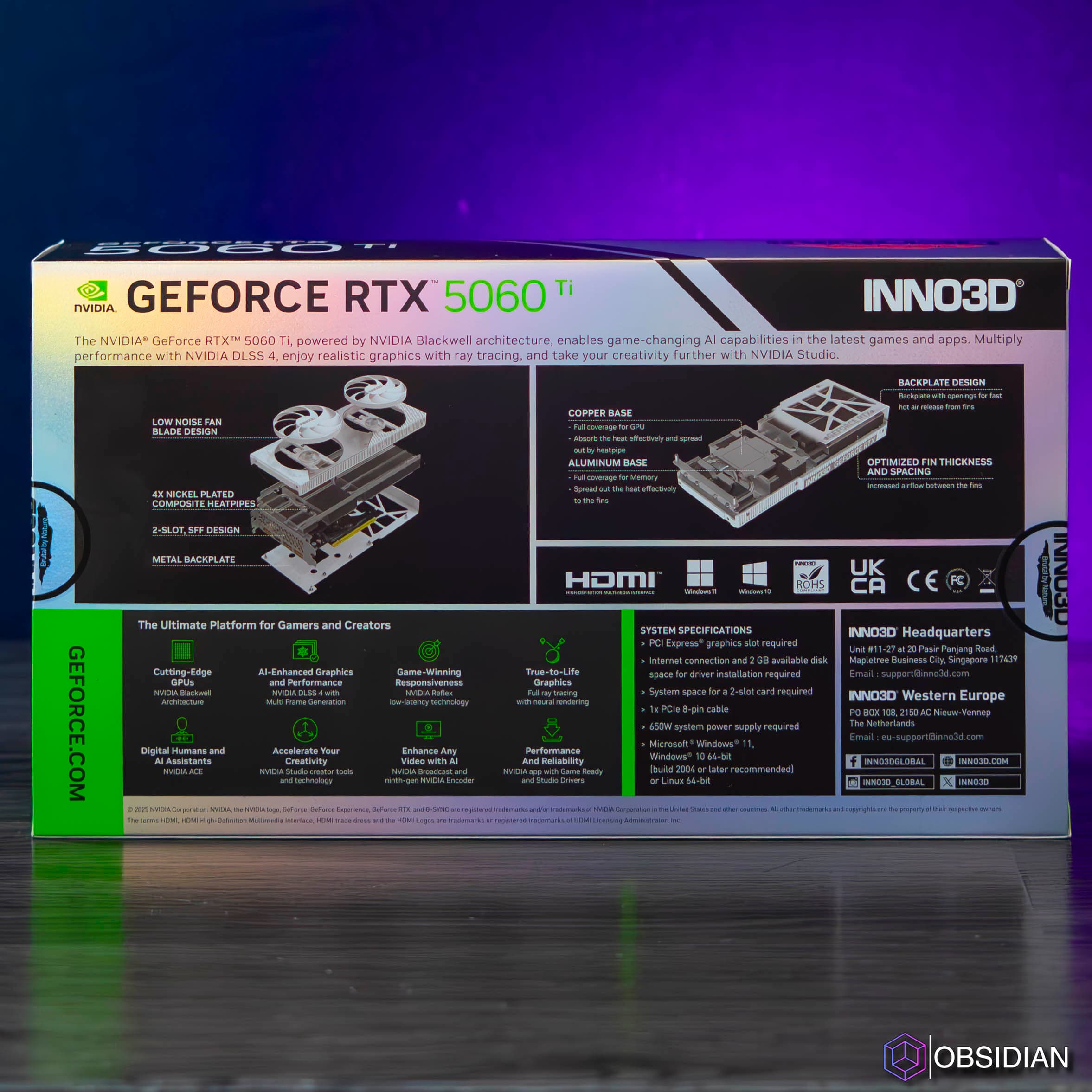 RTX 5060TI 16GB INNO3D TWIN X2 WHITE