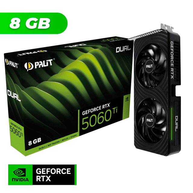 Placa de Video Palit NVIDIA GeForce RTX 5060 TI DUAL 8GB GDDR7