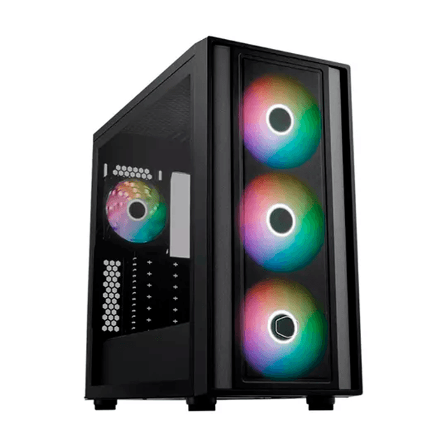 Gabinete Cooler Master MasterBox 600 Black E-ATX 3x14cm ARGB + 1x12cm ARGB
