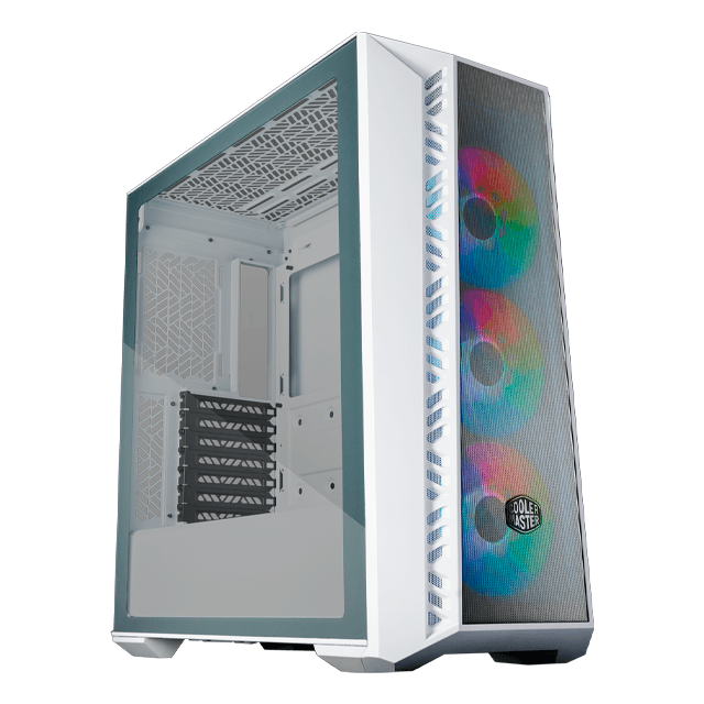 Gabinete Cooler Master MasterBox 520 Mesh White ARGB 3x12cm