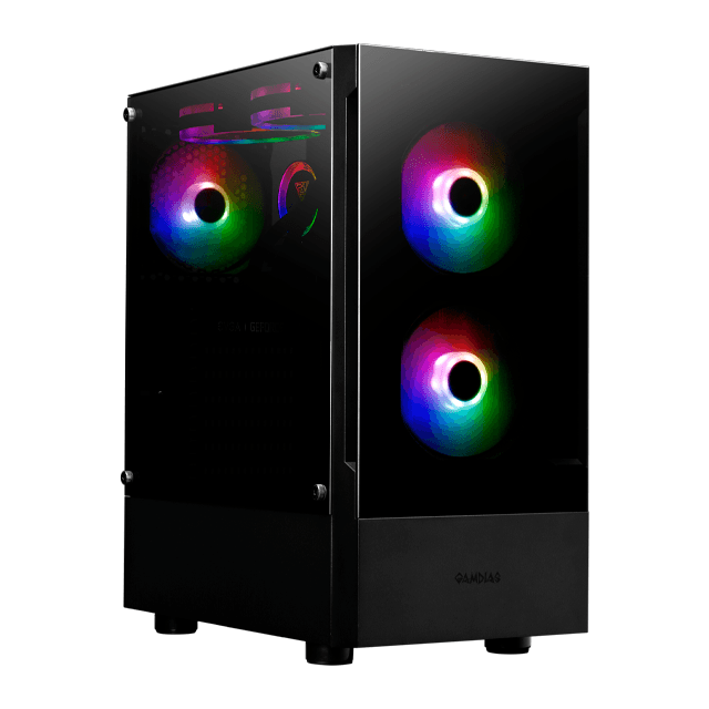 Gabinete Gamdias Talos E3 Black Templado 3x12cm ARGB