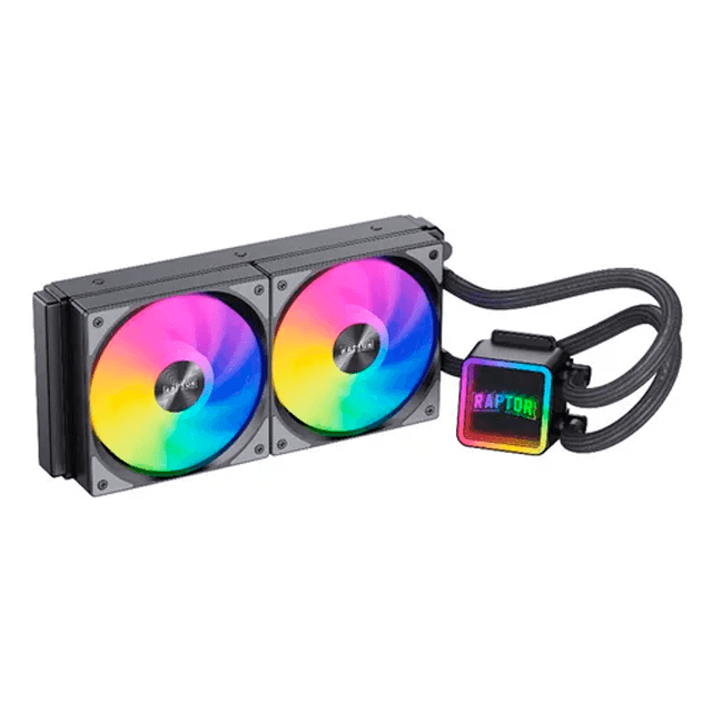 Cooler CPU Watercooler Raptor Aqua Core 240 240mm Negro LGA1200/LGA1700/LGA1851/AM4/AM5