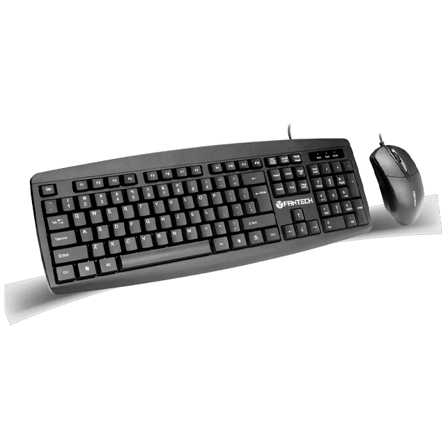 Kit Teclado y Mouse Fantech KM100 Negro Cableado Inglés