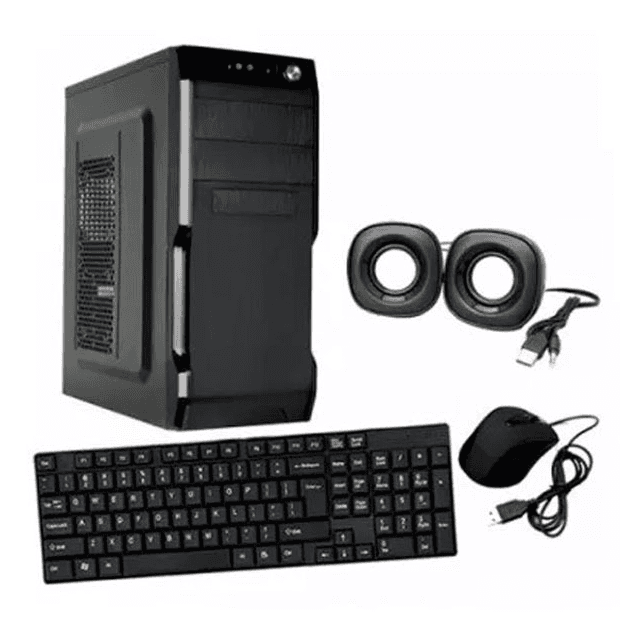 Gabinete KIT ATX C/Fuente 500W (Teclado. Mouse y Parlantes)