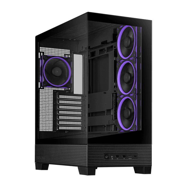 Gabinete ASUS A31 Plus Templado Black USB-C 3x12cm ARGB