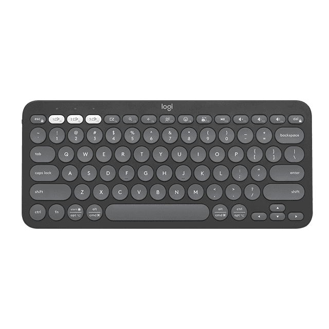 Teclado Logitech K380s Pebble Graphite Bluetooth Multi Dispositivo 920-011783