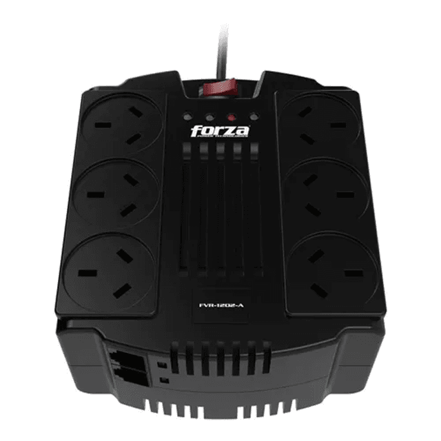 Estabilizador Regulador de Voltaje Forza FVR-1202A 6x Tomas 1200VA