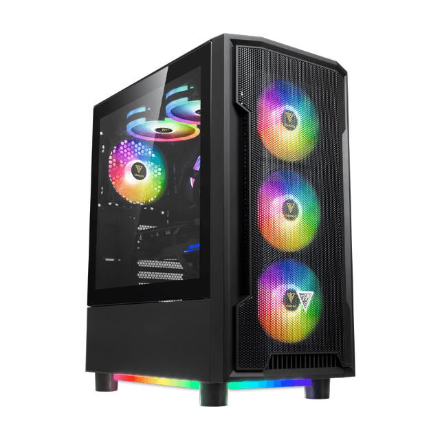 Gabinete Gamdias Athena M6 Lite Black Underglow Templado 4x12cm ARGB