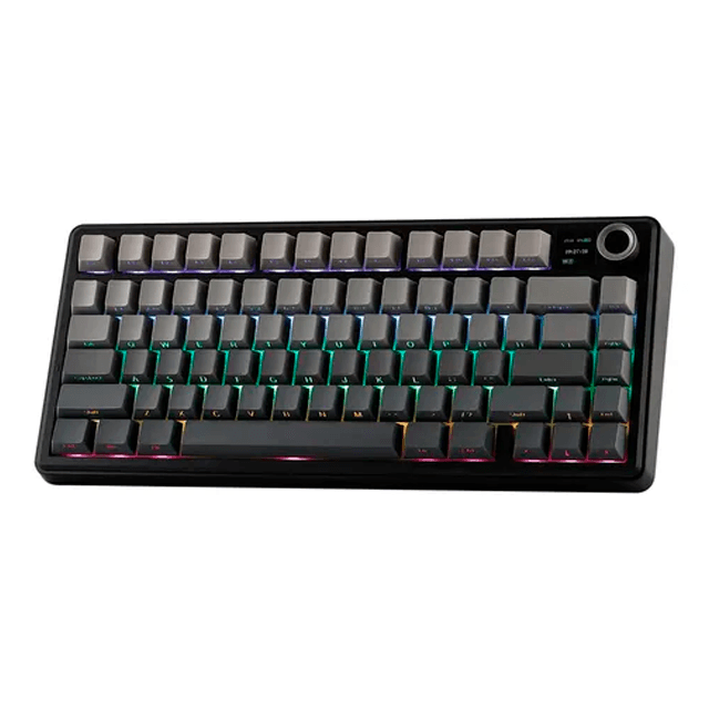 Teclado Aula F75 Max Wireless Gradient Grey Mecánico 75% Rainbow RGB Switch Reaper