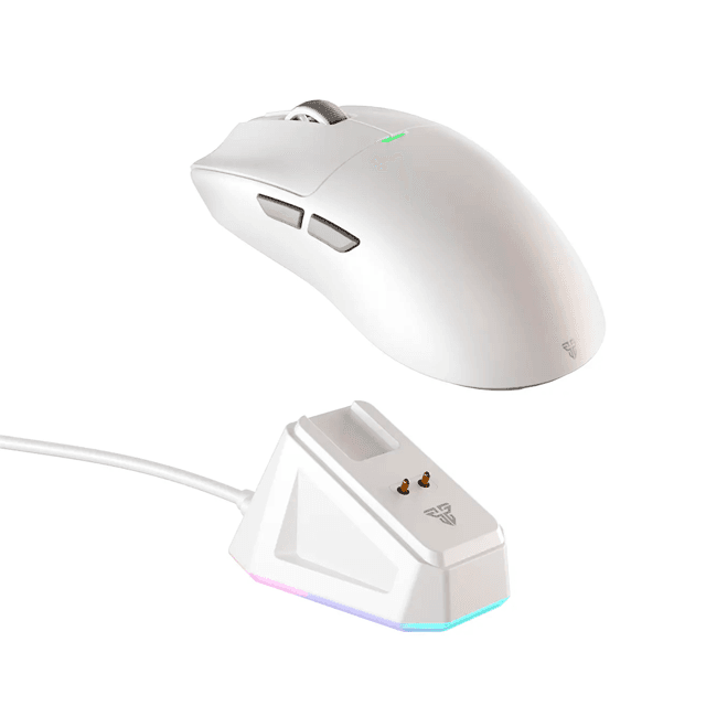 Mouse Fantech Tanto S WG13S Wireless White Dock RGB Bateria 8K 26000 DPI Sensor PixArt