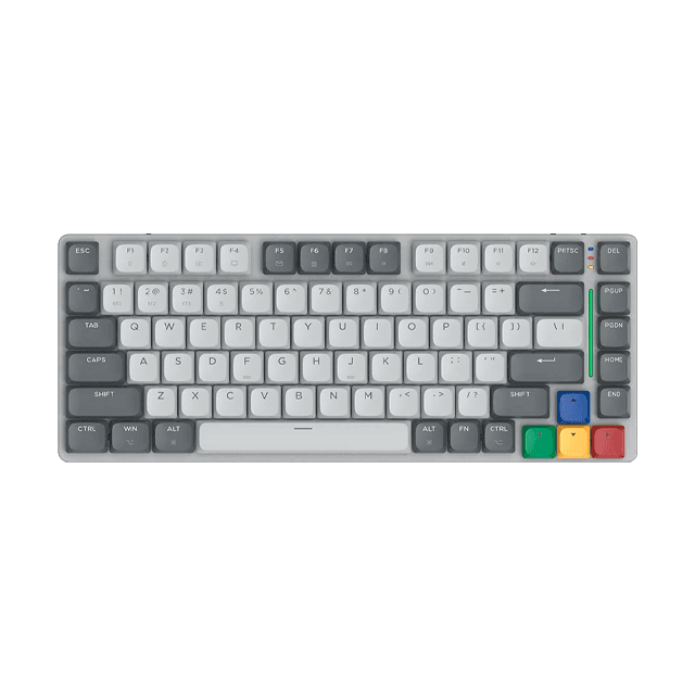 Teclado Fantech Maxfit Air83 MK915 Grey Low Profile Wireless Mecánico 75% Switch Red Inglés