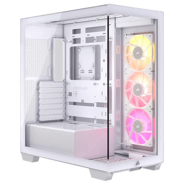 Gabinete Corsair iCUE Link 3500X Templado White 3x120mm RGB