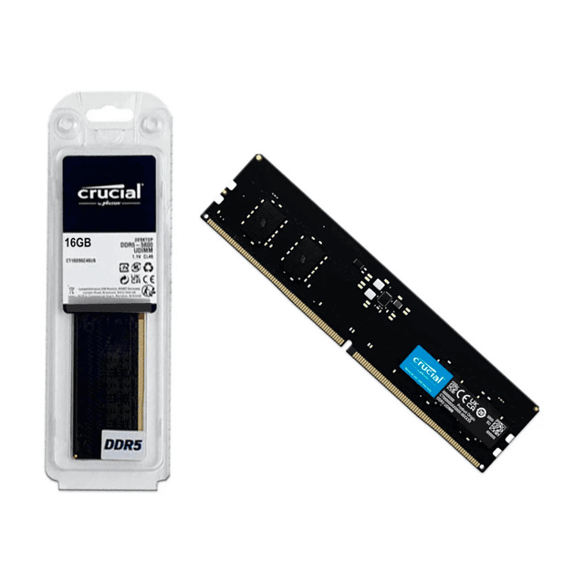 Memoria RAM Crucial 16GB DDR5 5600Mhz Basics