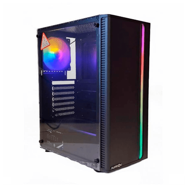 Gabinete Aureox Skoll 200G Black Templado 1x120mm RGB