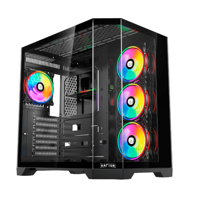 Gabinete Raptor Eclypse Templado Panoramic 4x12cm ARGB
