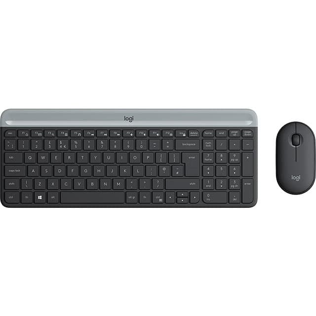 Kit Teclado y Mouse Logitech MK470 Black Slim Wireless
