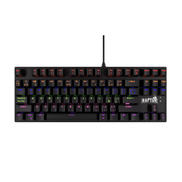 Teclado Raptor Fireclaw M87 Mecánico Switch Red Outemu