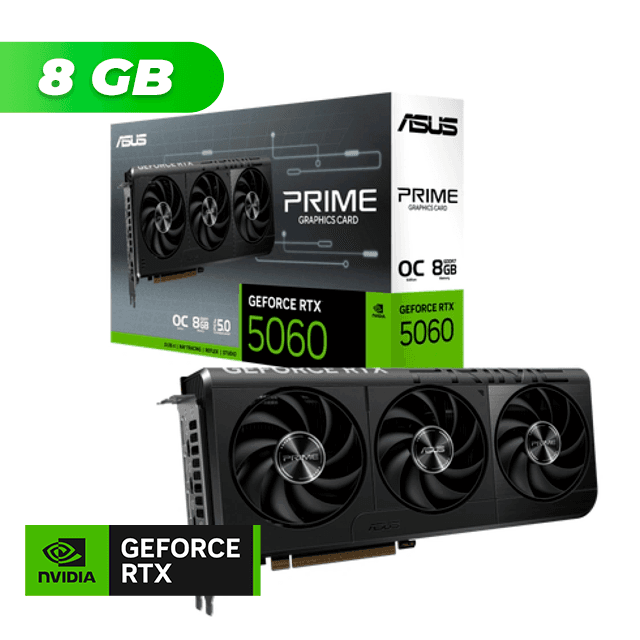 Placa de Video ASUS NVIDIA GeForce RTX 5060 PRIME OC 8GB GDDR7