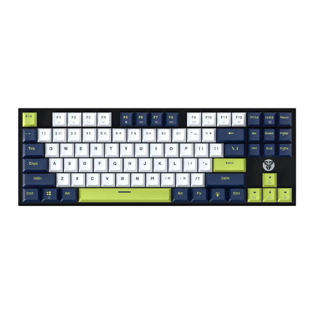 Teclado Fantech Atom87S MK877S RGB Mori White Mecánico TKL Switch Red Inglés