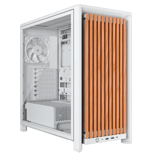 Gabinete Corsair 4000D FRAME Wood RS White Oak ARGB 4x120mm