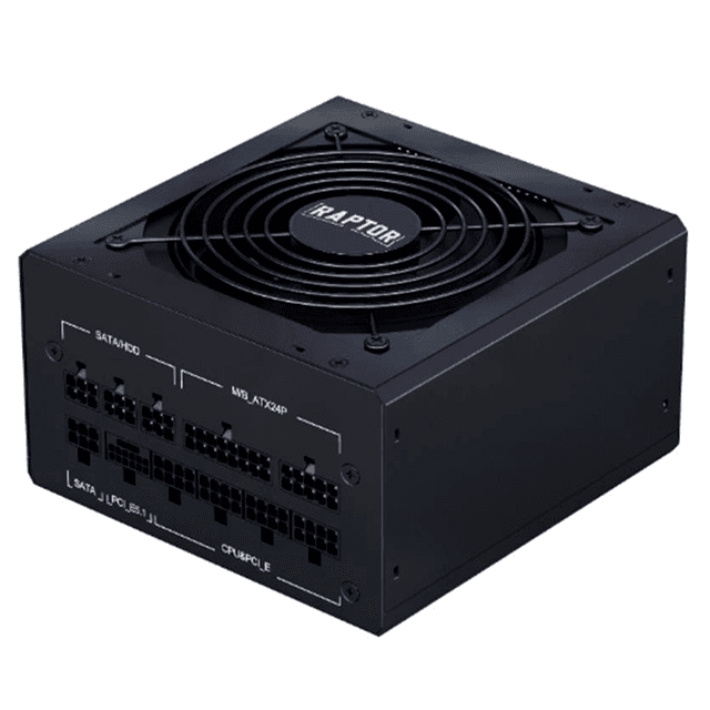 Fuente Raptor Volt 1000W 80 Plus Gold Full Modular PCIe 5.1 Negra